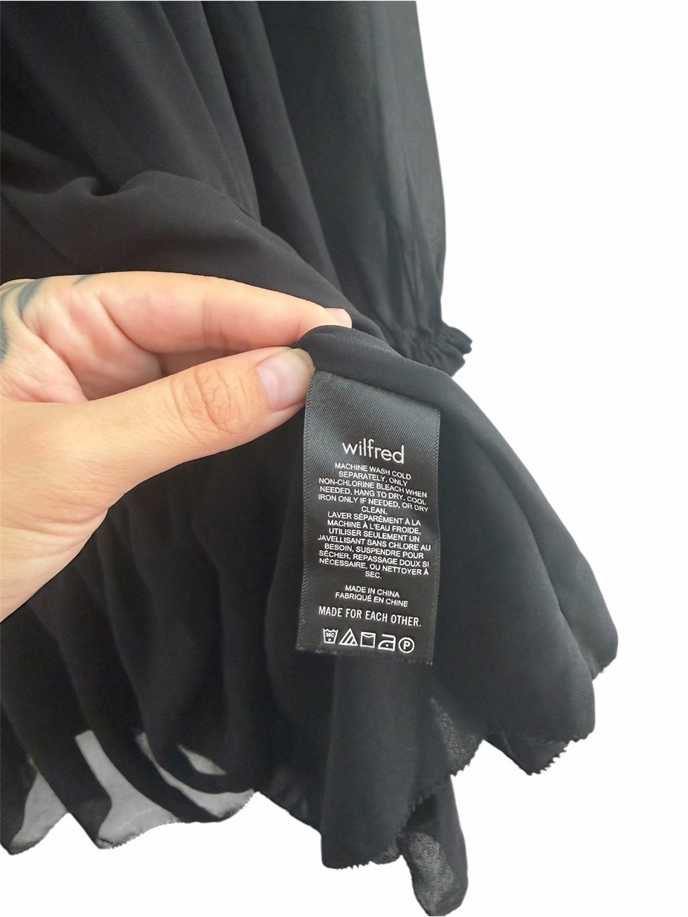 Aritzia Wilfred New Tempest Dress Black - Picture 13 of 16